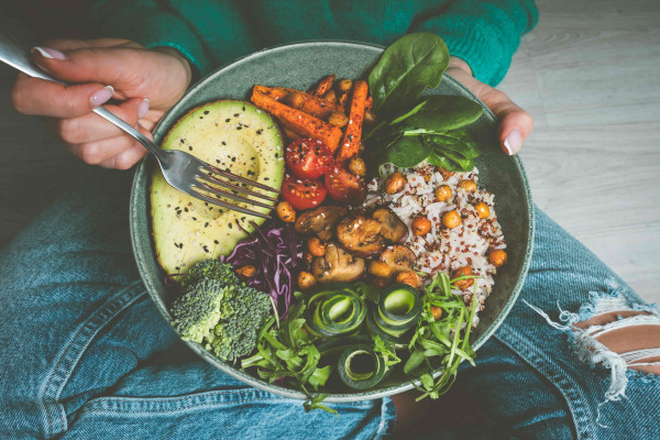 November in teken van vegan eten