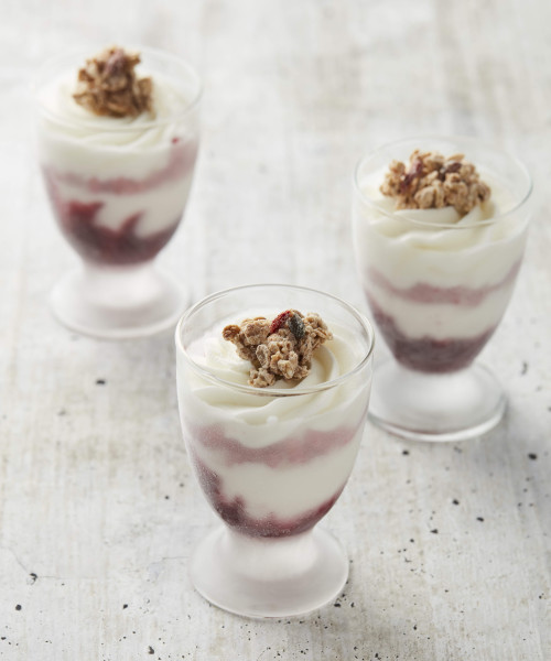 Fruitige yoghurtijsbeker