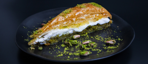 Havuç Dilimi baklava met room en pistache