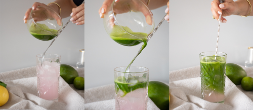 Iced matcha coconut water