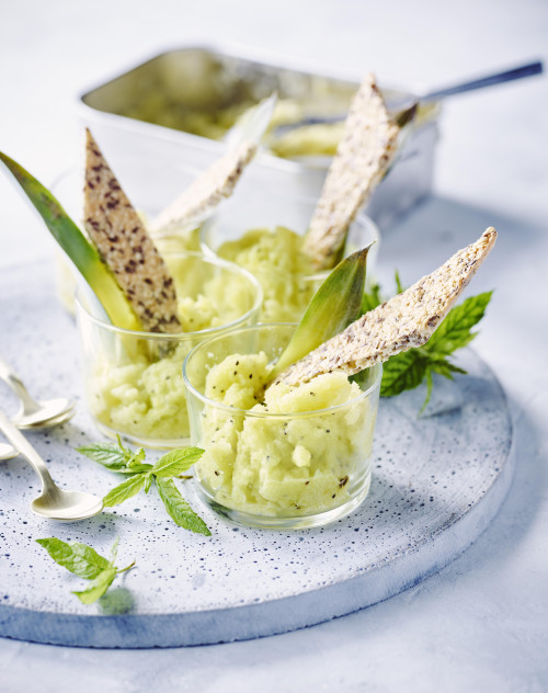 Kiwi-anansgranité met sesamkrokantje volgens Michaël Sels