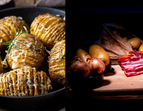 Comfortfood met karakter: Hasselback-tartiflette met friszure salade