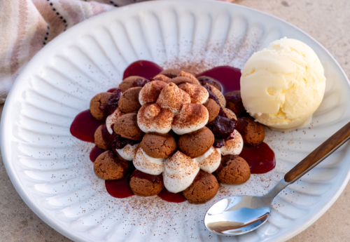 Tiramisu met kruidnoten en krieken van Wim Ballieu