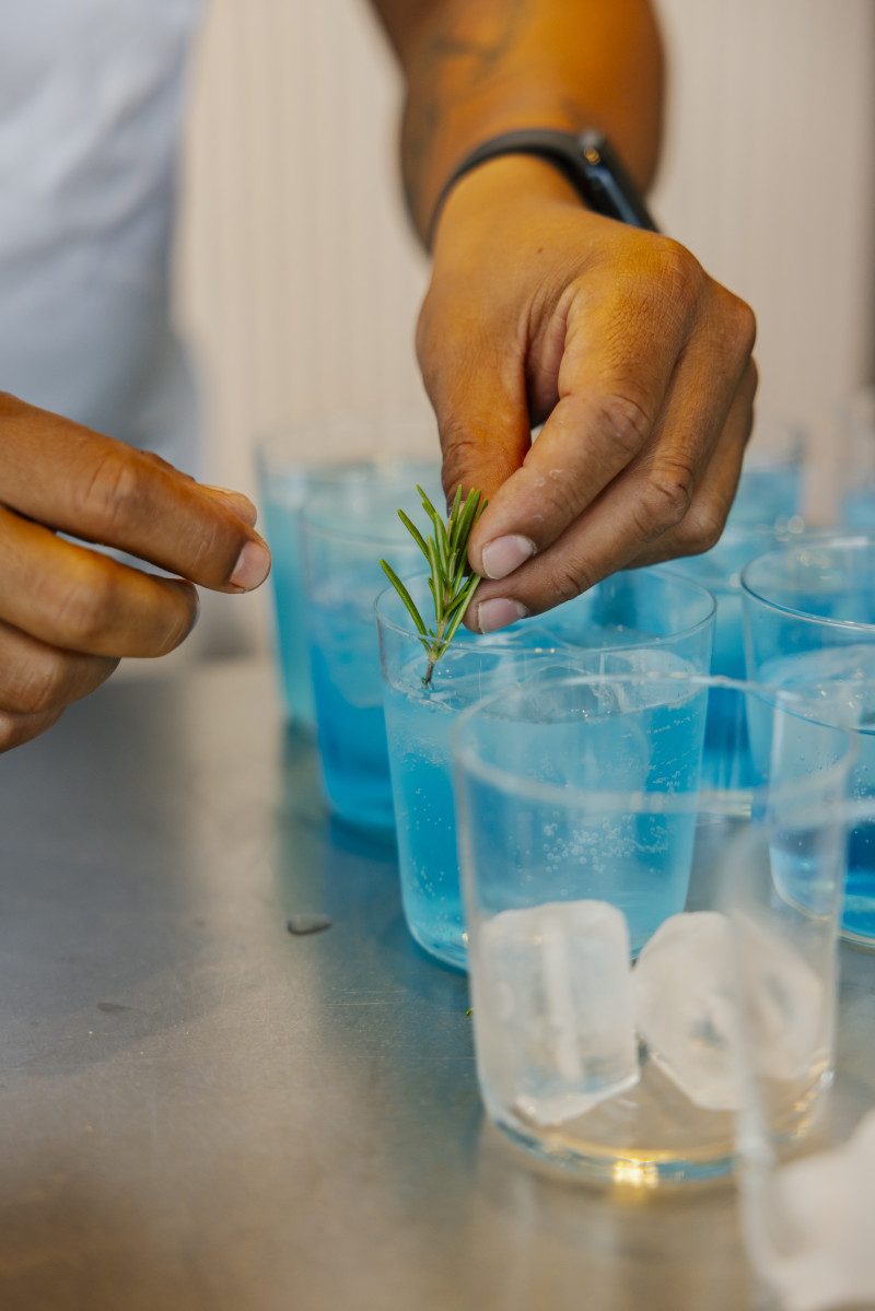 Cocktail met Blue Curacao